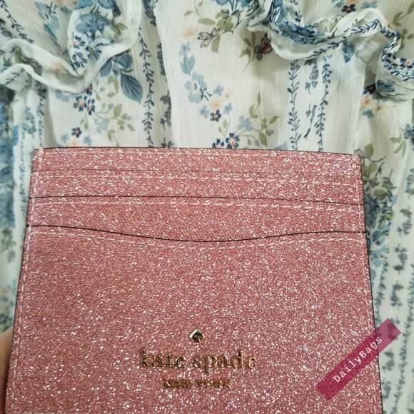 KATE SPADE SLIM CARD HOLDER ROSE PINK LOLA CREDIT - Picture 3 of 7